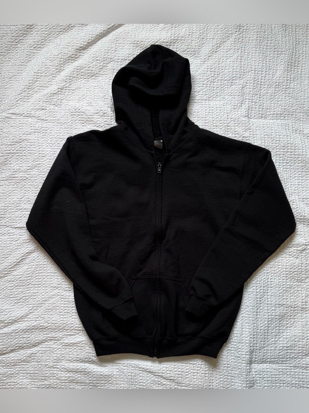 Gildan Black Youth Full-Zip Hoodie